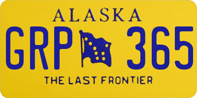 AK license plate GRP365
