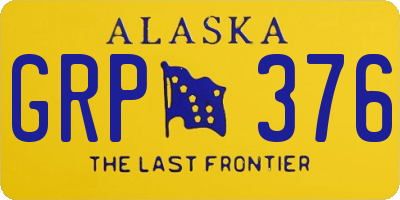 AK license plate GRP376