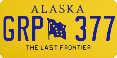 AK license plate GRP377