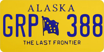 AK license plate GRP388