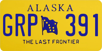 AK license plate GRP391