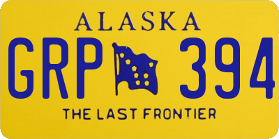 AK license plate GRP394