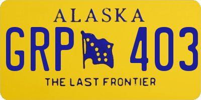 AK license plate GRP403