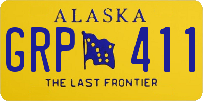 AK license plate GRP411