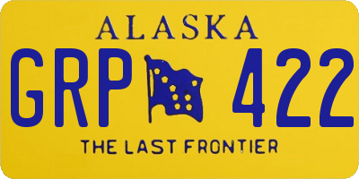 AK license plate GRP422