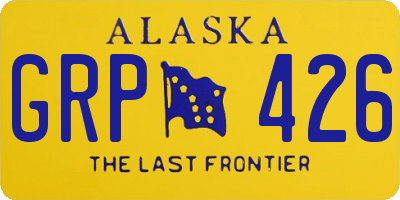 AK license plate GRP426