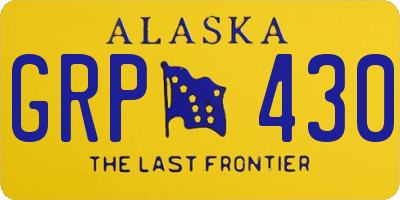 AK license plate GRP430