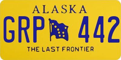 AK license plate GRP442
