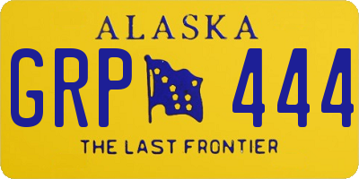 AK license plate GRP444