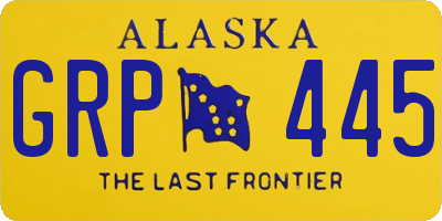 AK license plate GRP445