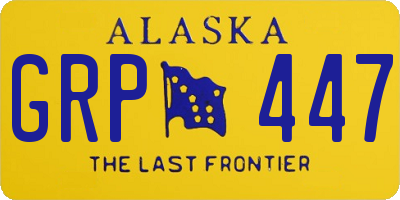 AK license plate GRP447