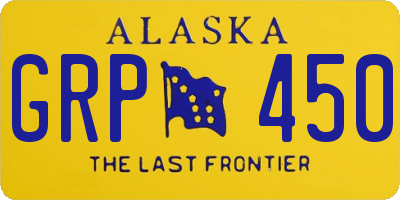 AK license plate GRP450