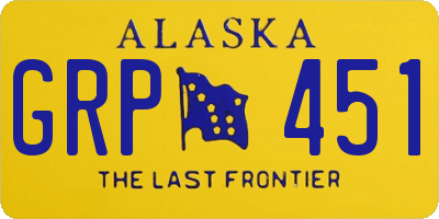 AK license plate GRP451