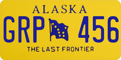 AK license plate GRP456