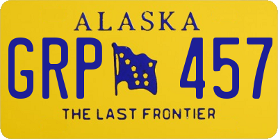 AK license plate GRP457