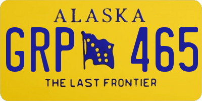 AK license plate GRP465