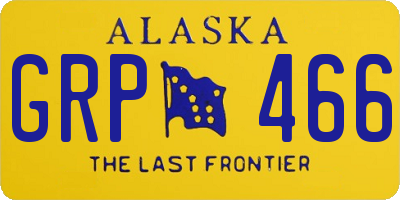 AK license plate GRP466