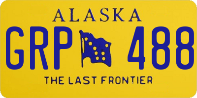 AK license plate GRP488