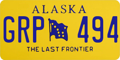 AK license plate GRP494