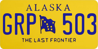 AK license plate GRP503