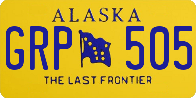 AK license plate GRP505