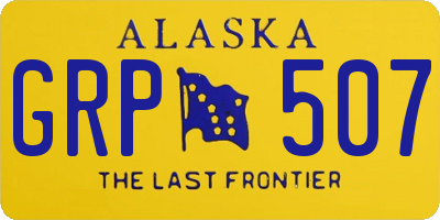 AK license plate GRP507