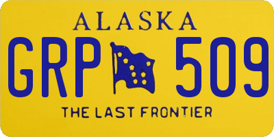 AK license plate GRP509