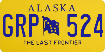 AK license plate GRP524