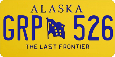 AK license plate GRP526