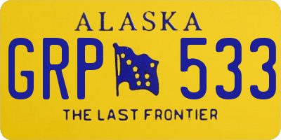 AK license plate GRP533
