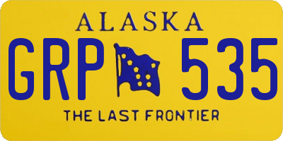 AK license plate GRP535