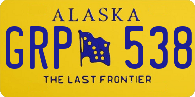 AK license plate GRP538
