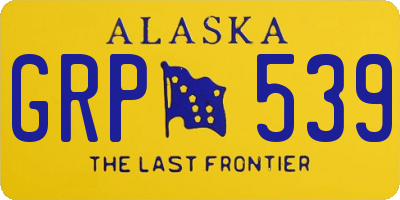 AK license plate GRP539