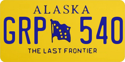 AK license plate GRP540