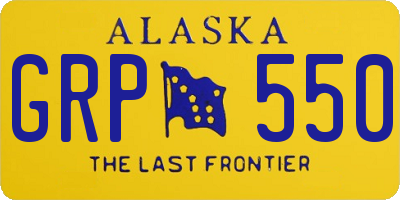 AK license plate GRP550