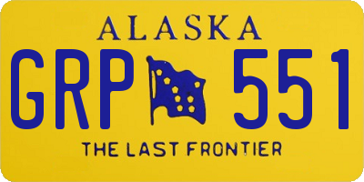 AK license plate GRP551