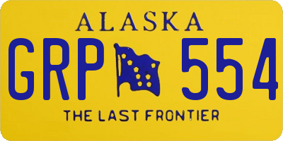 AK license plate GRP554