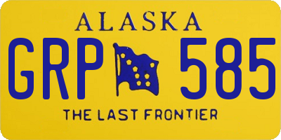 AK license plate GRP585