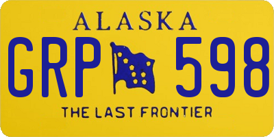 AK license plate GRP598
