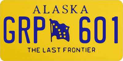 AK license plate GRP601