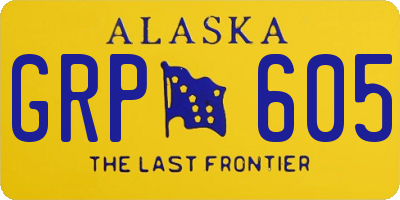 AK license plate GRP605
