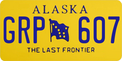 AK license plate GRP607