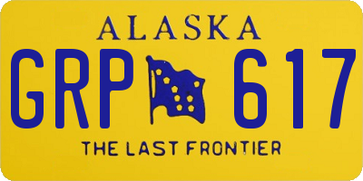 AK license plate GRP617