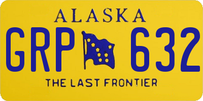 AK license plate GRP632