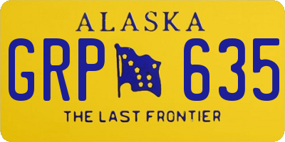 AK license plate GRP635