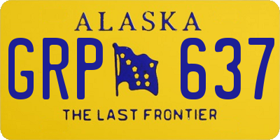 AK license plate GRP637