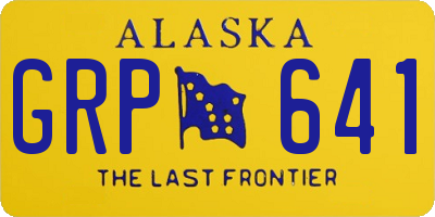 AK license plate GRP641