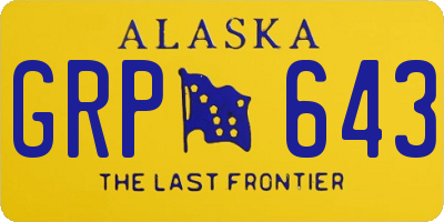 AK license plate GRP643