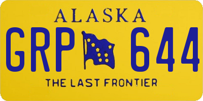 AK license plate GRP644