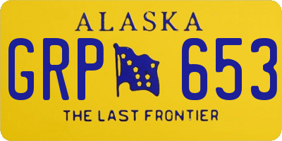 AK license plate GRP653